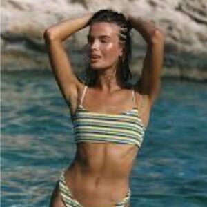 Triangl Swimwear Green and Yellow Bikini Set